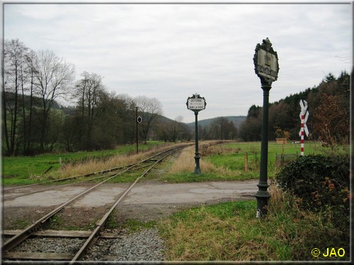 De toeristische spoorbaan bij Blier.